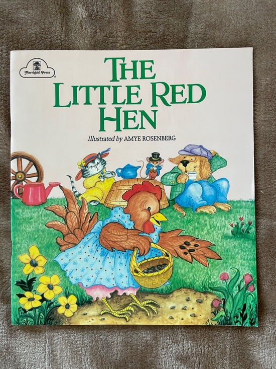 Merrigold Press Other - Merrigold Press The Little Red Hen Illustrated Book - Green & White Cover